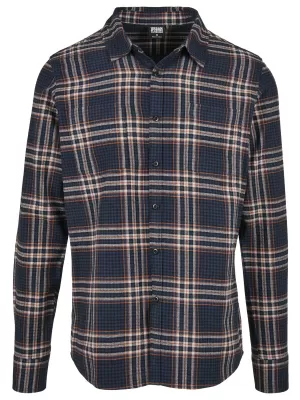 Pánská košile URBAN CLASSICS TB3807 DARK BLUE/RUSTRED