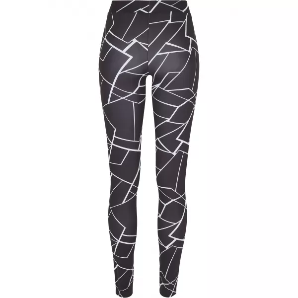  Dámské legíny URBAN CLASSICS TB3786 GEOMETRIC BLACK 