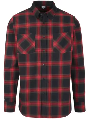 Pánská košile URBAN CLASSICS TB3195 BLACK/RED