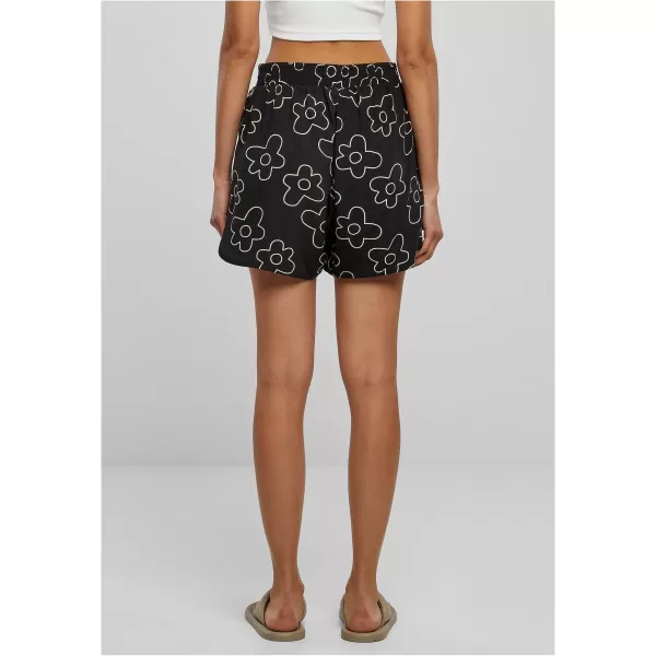 Dámské kraťasy URBAN CLASSICS TB3435-01709 BLACK FLOWER 