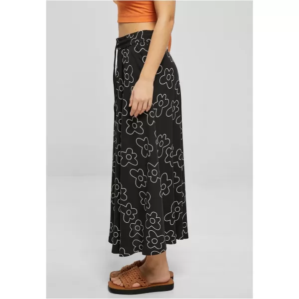  Dámská sukně URBAN CLASSICS TB4099 BLACK FLOWER 