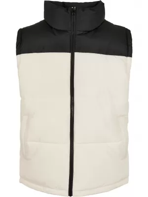 Pánská vesta URBAN CLASSICS TB4476 BLACK/WHITE SAND