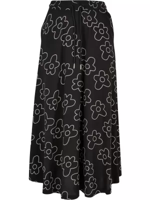 Dámská sukně URBAN CLASSICS TB4099 BLACK FLOWER