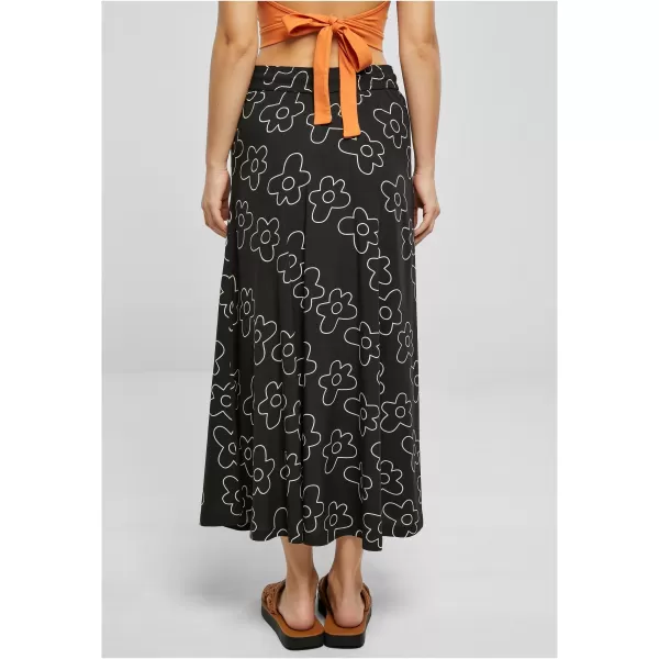  Dámská sukně URBAN CLASSICS TB4099 BLACK FLOWER 