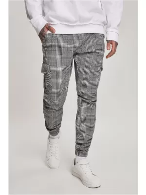 Pánské kalhoty URBAN CLASSICS TB3138 WHITE/BLACK