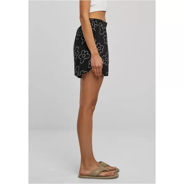  Dámské kraťasy URBAN CLASSICS TB3435-01709 BLACK FLOWER 
