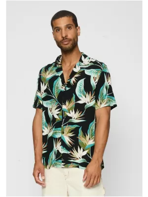 Pánská košile URBAN CLASSICS TB3506 BLACK/BLOSSOM