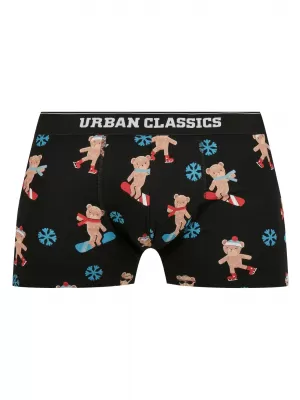 Pánské boxerky URBAN CLASSICS TB4503 TEDDY AOP/JASPER/NAVY