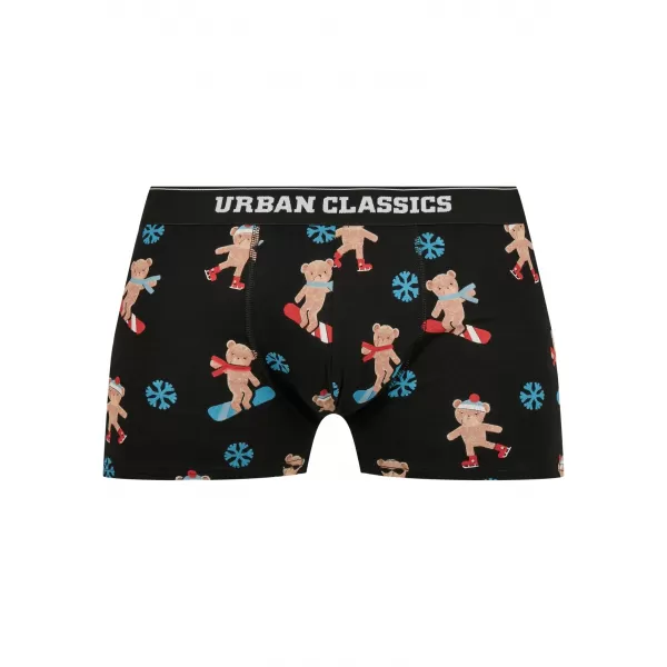  Pánské boxerky URBAN CLASSICS TB4503 TEDDY AOP/JASPER/NAVY 