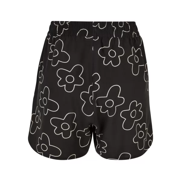  Dámské kraťasy URBAN CLASSICS TB3435-01709 BLACK FLOWER 