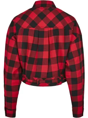 Dámská košile URBAN CLASSICS TB3753 BLACK/RED