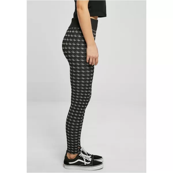  Dámské legíny URBAN CLASSICS TB5423 BLACK HOUNDSTOOTH 