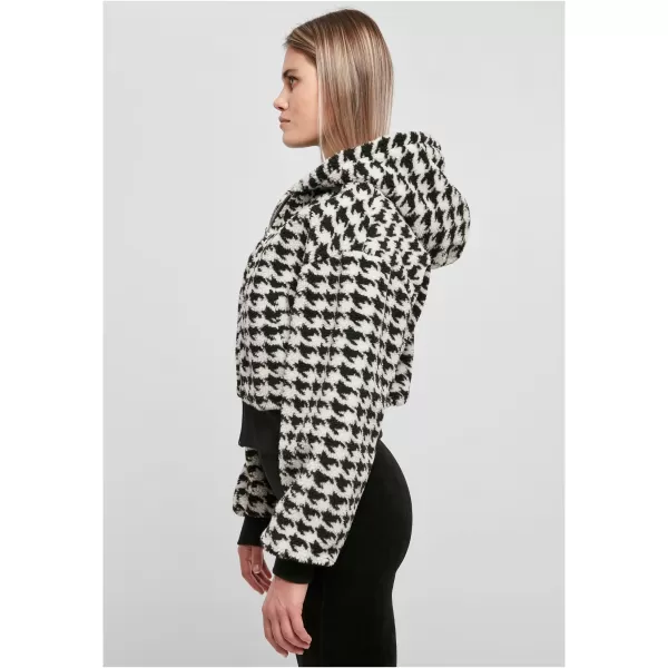  Dámská bunda URBAN CLASSICS TB5079 BLACK HOUNDSTOOTH 