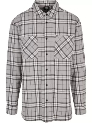 Pánská košile URBAN CLASSICS TB5516 GREY/BLACK