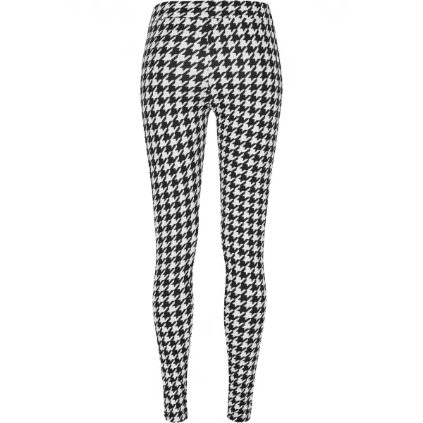  Dámské legíny URBAN CLASSICS TB4771 BLACK HOUNDSTOOTH 
