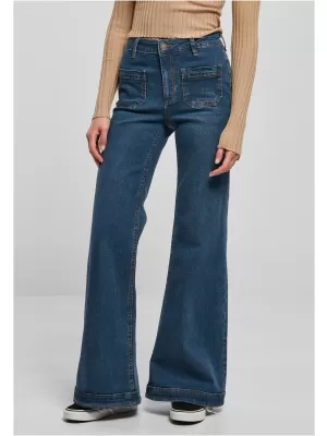 Dámské kalhoty URBAN CLASSICS TB5452 DEEP BLUE WASHED