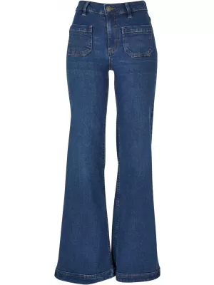 Dámské kalhoty URBAN CLASSICS TB5452 DEEP BLUE WASHED