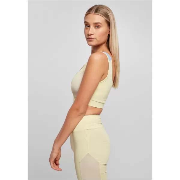  Dámská podprsenka URBAN CLASSICS TB5017 SOFT YELLOW/SOFT SEA GRASS/VABLUE 