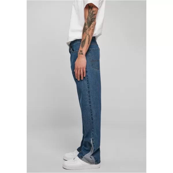  Pánské kalhoty URBAN CLASSICS TB4949 MID INDIGO WASHED 