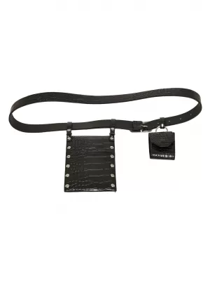 Pásek URBAN CLASSICS TB5135 BLACK/SILVER