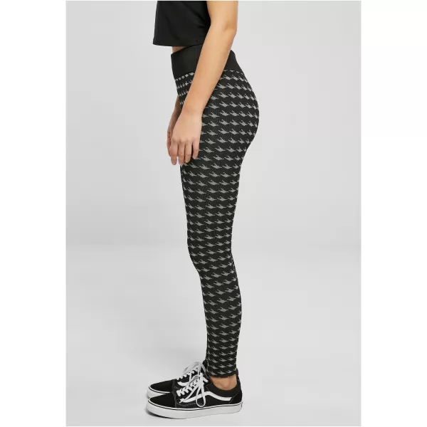  Dámské legíny URBAN CLASSICS TB5423 BLACK HOUNDSTOOTH 