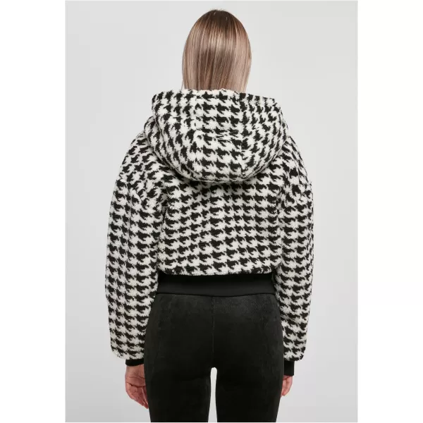  Dámská bunda URBAN CLASSICS TB5079 BLACK HOUNDSTOOTH 