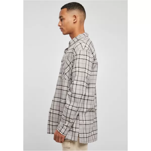  Pánská košile URBAN CLASSICS TB5516 GREY/BLACK 