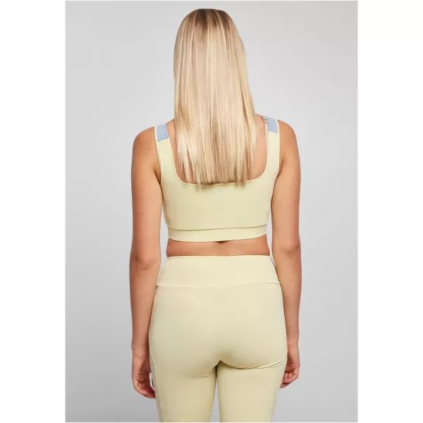  Dámská podprsenka URBAN CLASSICS TB5017 SOFT YELLOW/SOFT SEA GRASS/VABLUE 