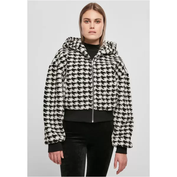  Dámská bunda URBAN CLASSICS TB5079 BLACK HOUNDSTOOTH 