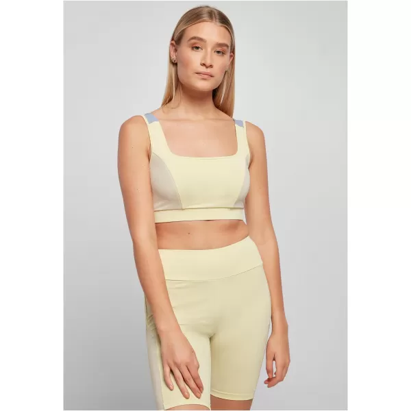  Dámská podprsenka URBAN CLASSICS TB5017 SOFT YELLOW/SOFT SEA GRASS/VABLUE 