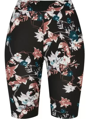 Dámské kraťasy URBAN CLASSICS TB4791 BLACK SOFT FLOWER