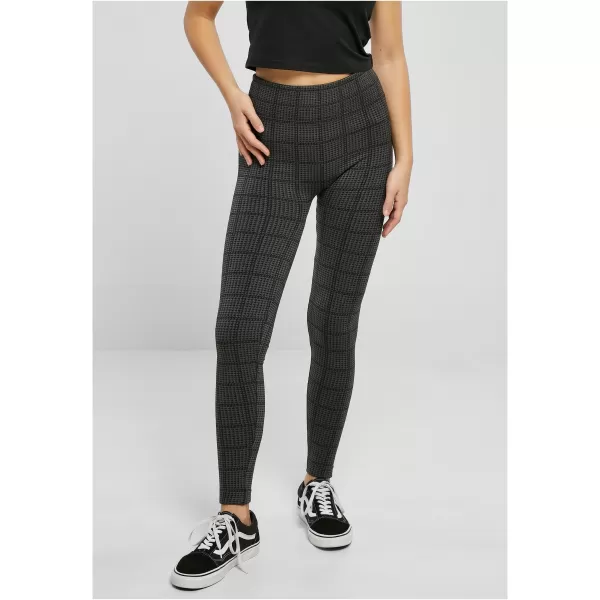  Dámské legíny URBAN CLASSICS TB5423 ASPALT SQUARD CHECK 
