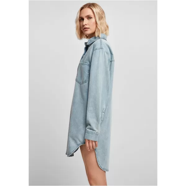  Dámské šaty URBAN CLASSICS TB4753 TINTEDLIGHT BLUEWASHED 