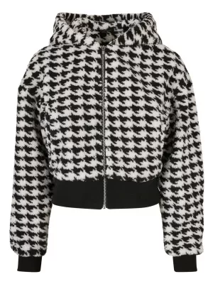 Dámská bunda URBAN CLASSICS TB5079 BLACK HOUNDSTOOTH