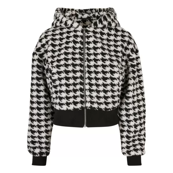  Dámská bunda URBAN CLASSICS TB5079 BLACK HOUNDSTOOTH 