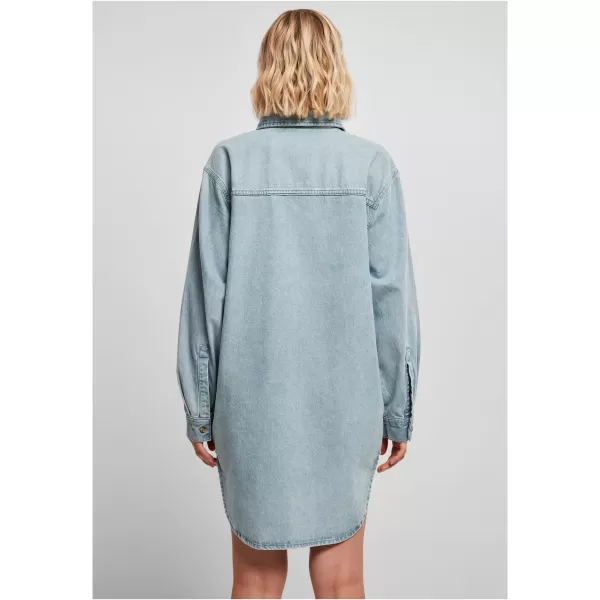  Dámské šaty URBAN CLASSICS TB4753 TINTEDLIGHT BLUEWASHED 