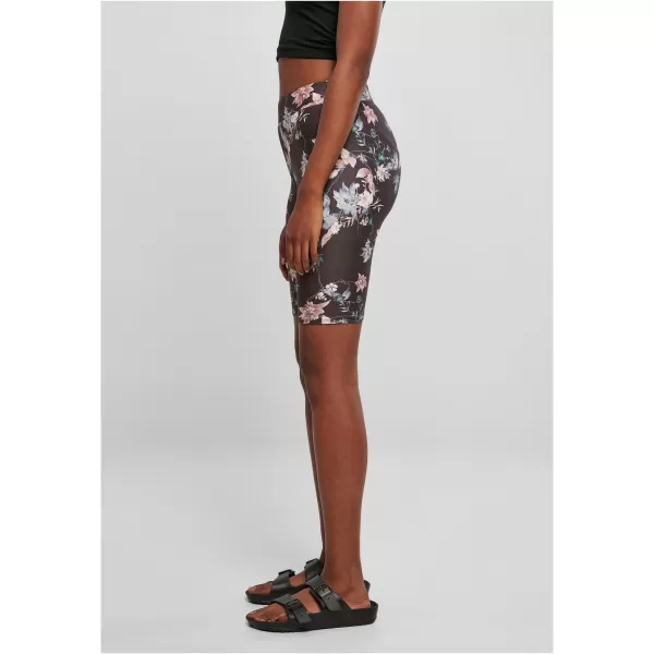  Dámské kraťasy URBAN CLASSICS TB4791 BLACK SOFT FLOWER 