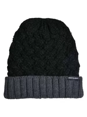 Čepice URBAN CLASSICS TB5863 BLACK/HEATHER GREY