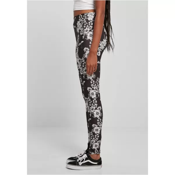  Dámské legíny URBAN CLASSICS TB4771 BLACK FLOWER 
