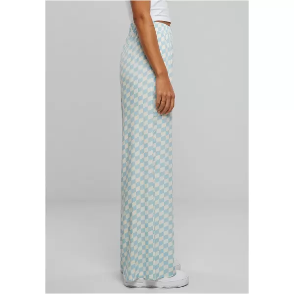  Dámské kalhoty URBAN CLASSICS TB6218 OCEAN BLUECHECK 