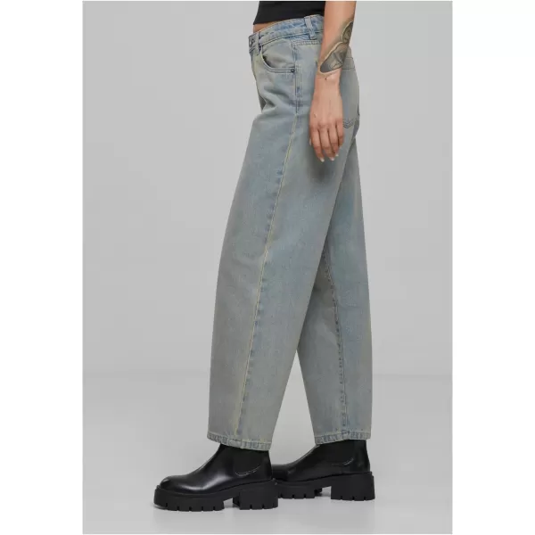  Dámské džíny URBAN CLASSICS TB7127 NEW LIGHT BLUE DIRTY WASHED 