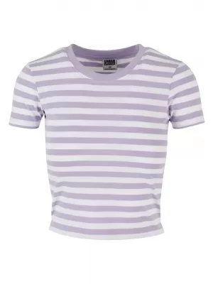 Dámské triko URBAN CLASSICS TB6825 WHITE/DUSTY LILAC