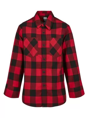 Dětská košile URBAN CLASSICS UCK297 BLACK/RED