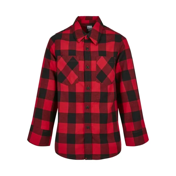  Dětská košile URBAN CLASSICS UCK297 BLACK/RED 