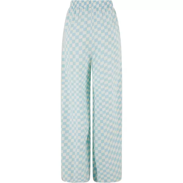  Dámské kalhoty URBAN CLASSICS TB6218 OCEAN BLUECHECK 