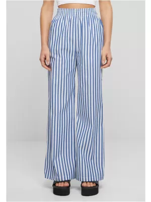 Dámské kalhoty URBAN CLASSICS TB6844 WHITE/BLUE