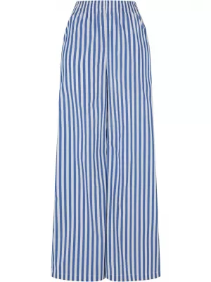 Dámské kalhoty URBAN CLASSICS TB6844 WHITE/BLUE