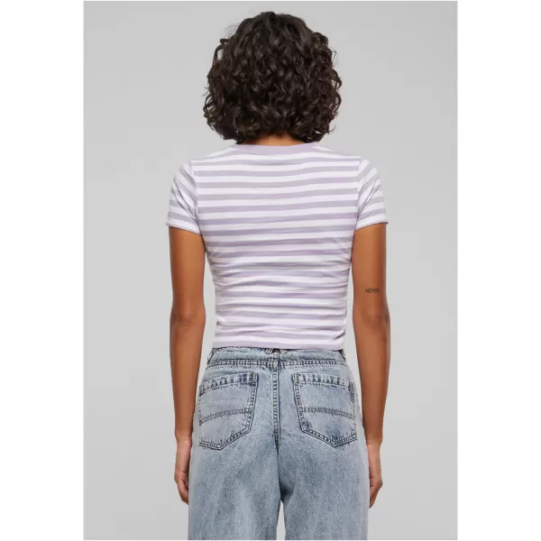  Dámské triko URBAN CLASSICS TB6825 WHITE/DUSTY LILAC 