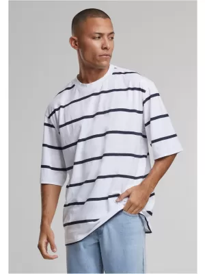 Pánské triko URBAN CLASSICS TB6412 WHITE/NAVY