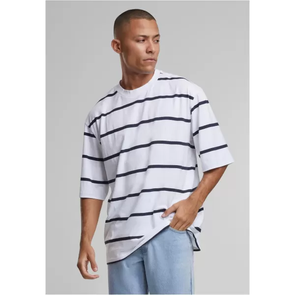  Pánské triko URBAN CLASSICS TB6412 WHITE/NAVY 